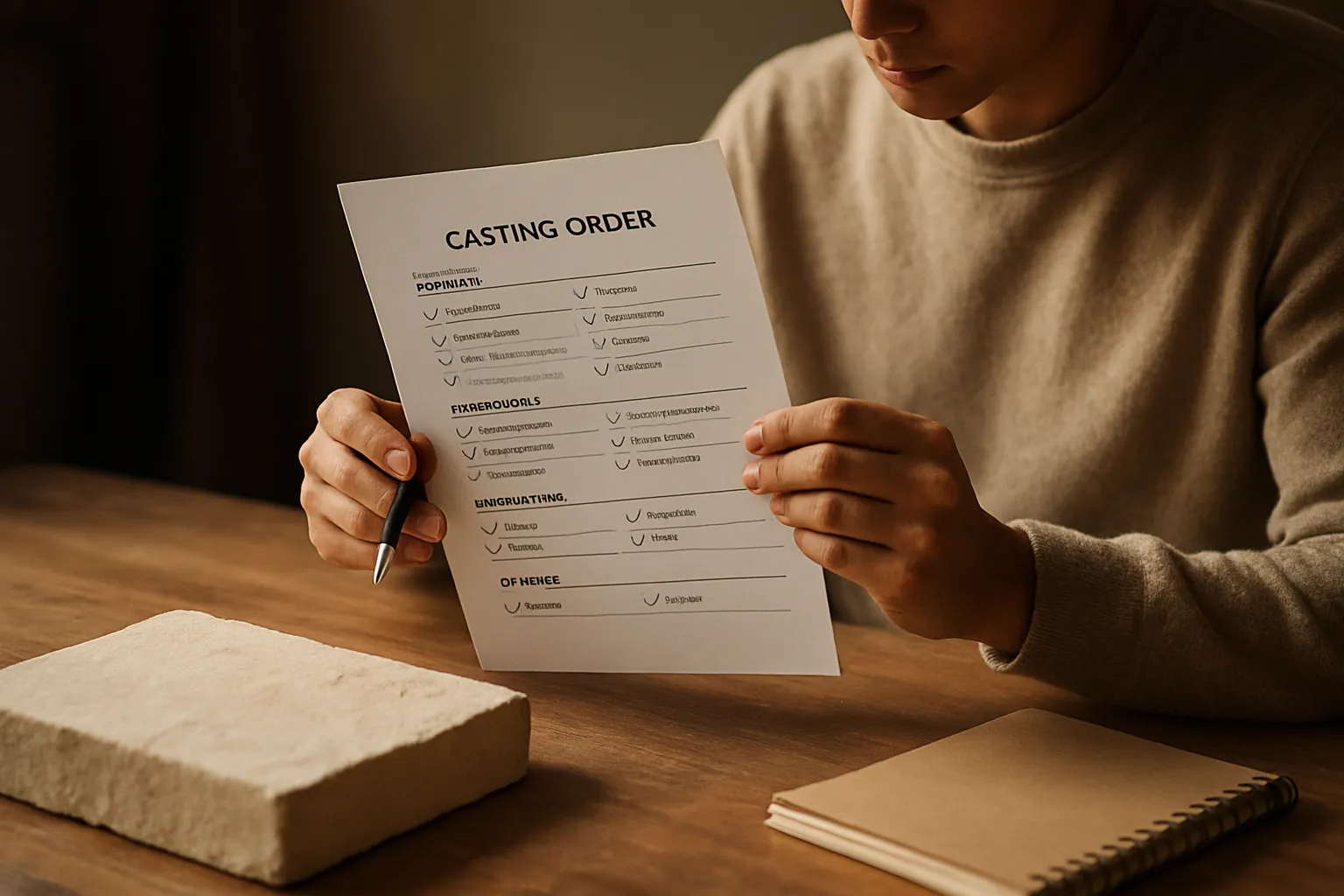 Photo illustrating: What to Check Before Placing a Casting Order